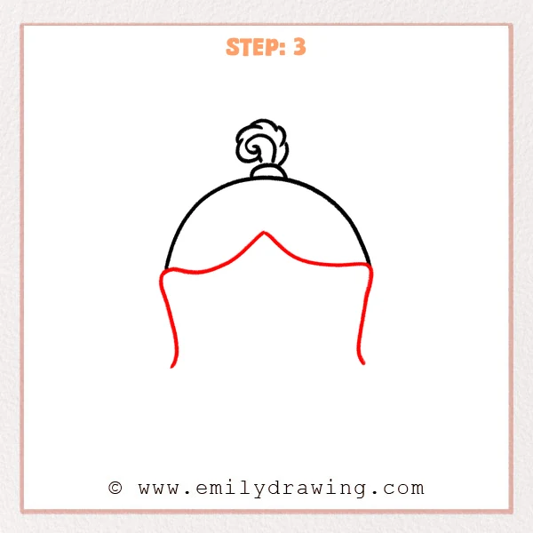 how to draw a knights helmet - Step 3